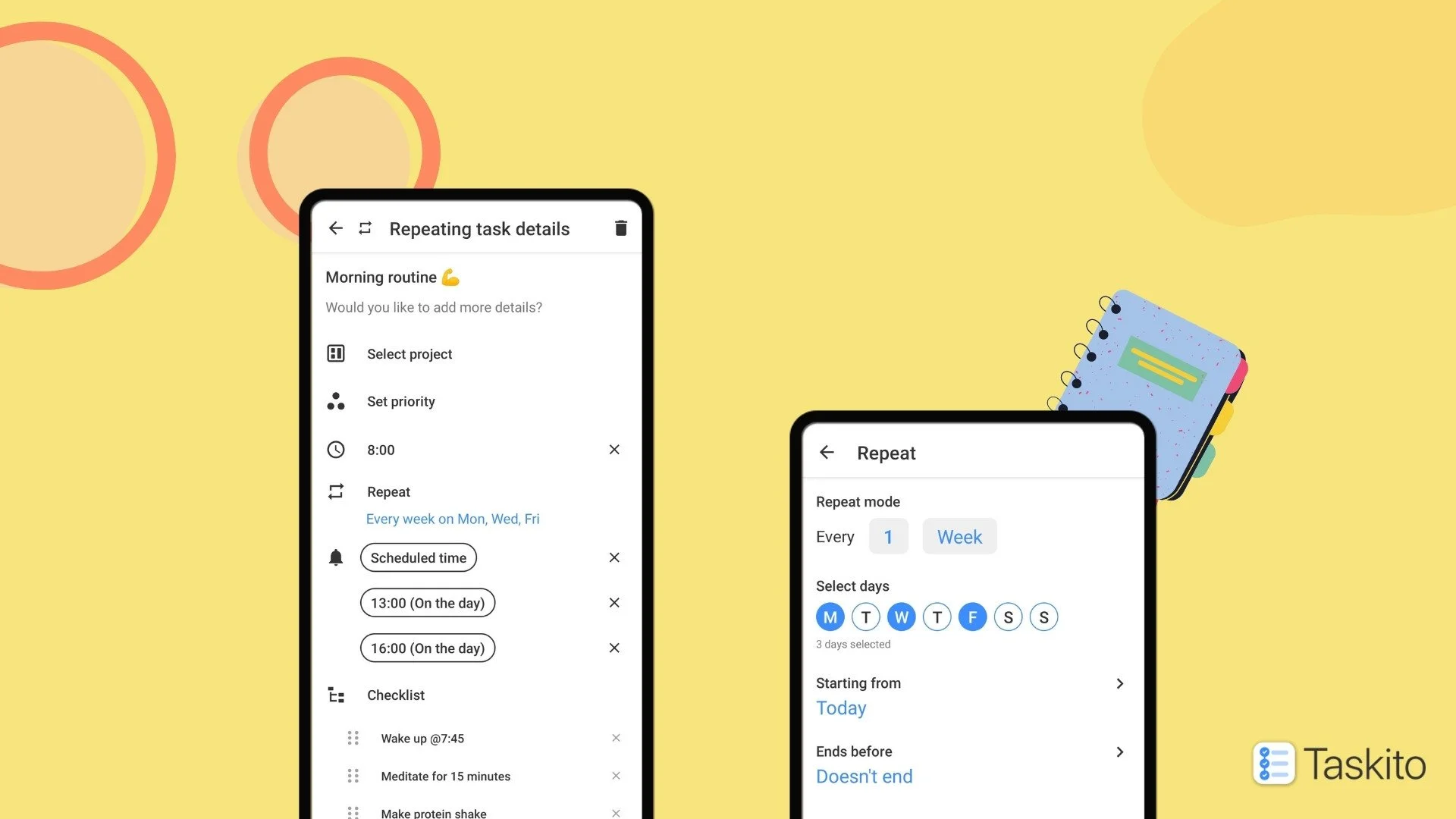 Daily repeating tasks in Taskito