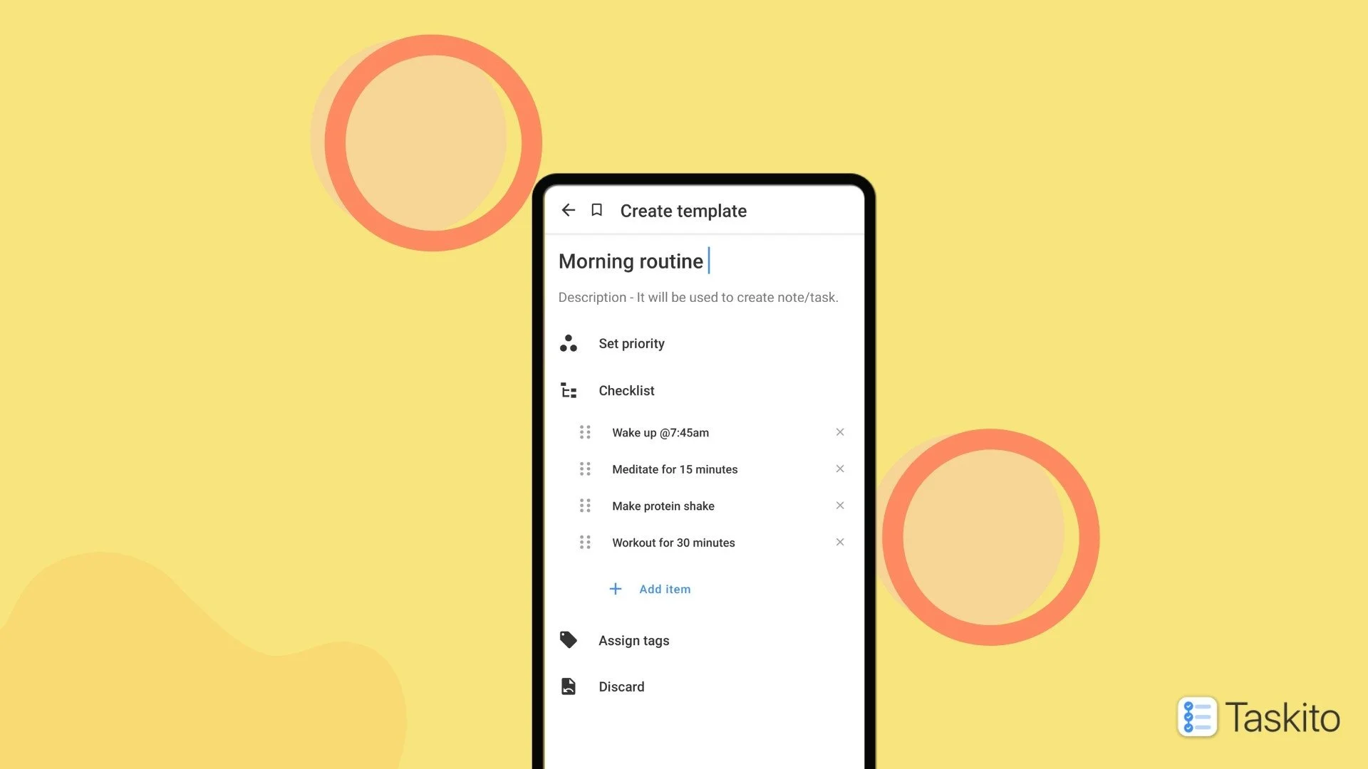 Creating daily to-do list templates