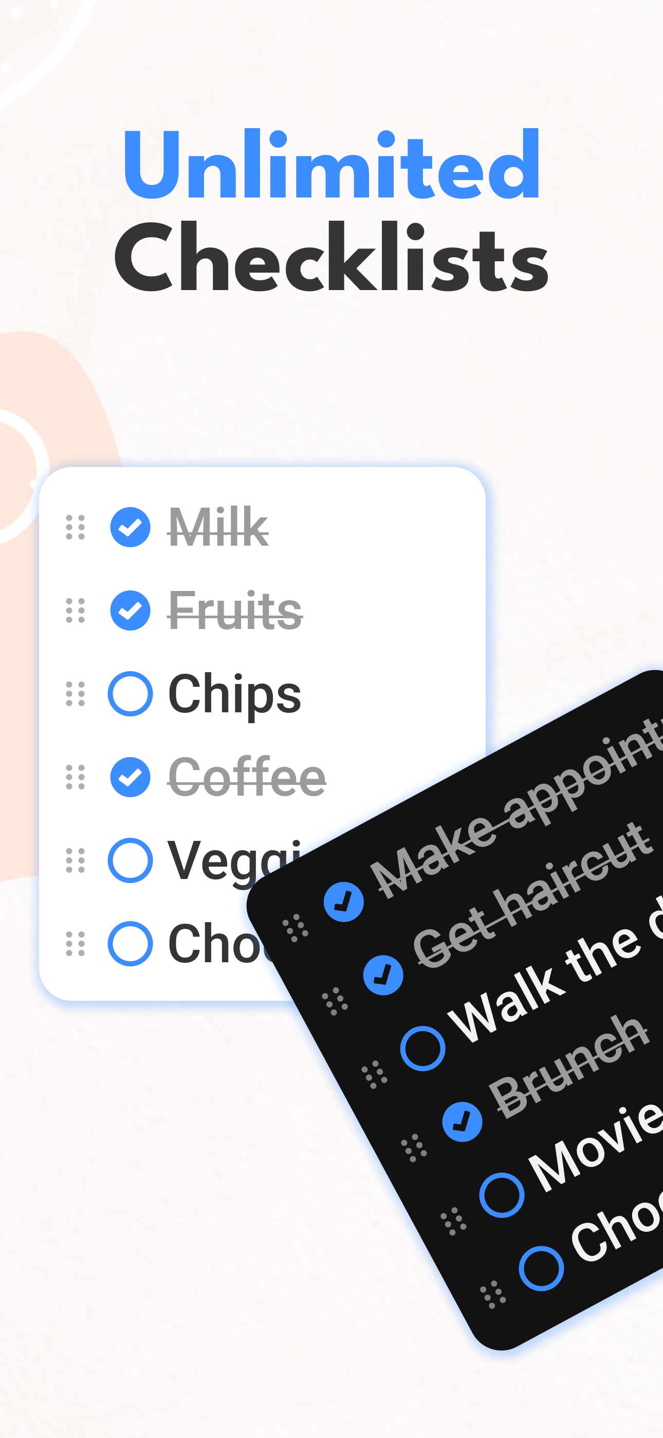 Create checklists with Taskito