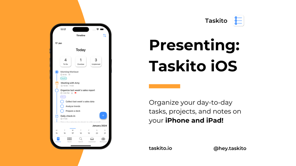 Launching Taskito on iOS